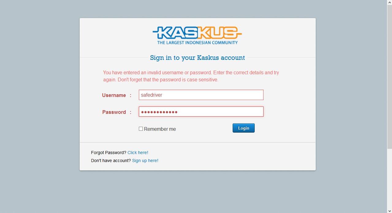 ID di forgot password kagak bisa