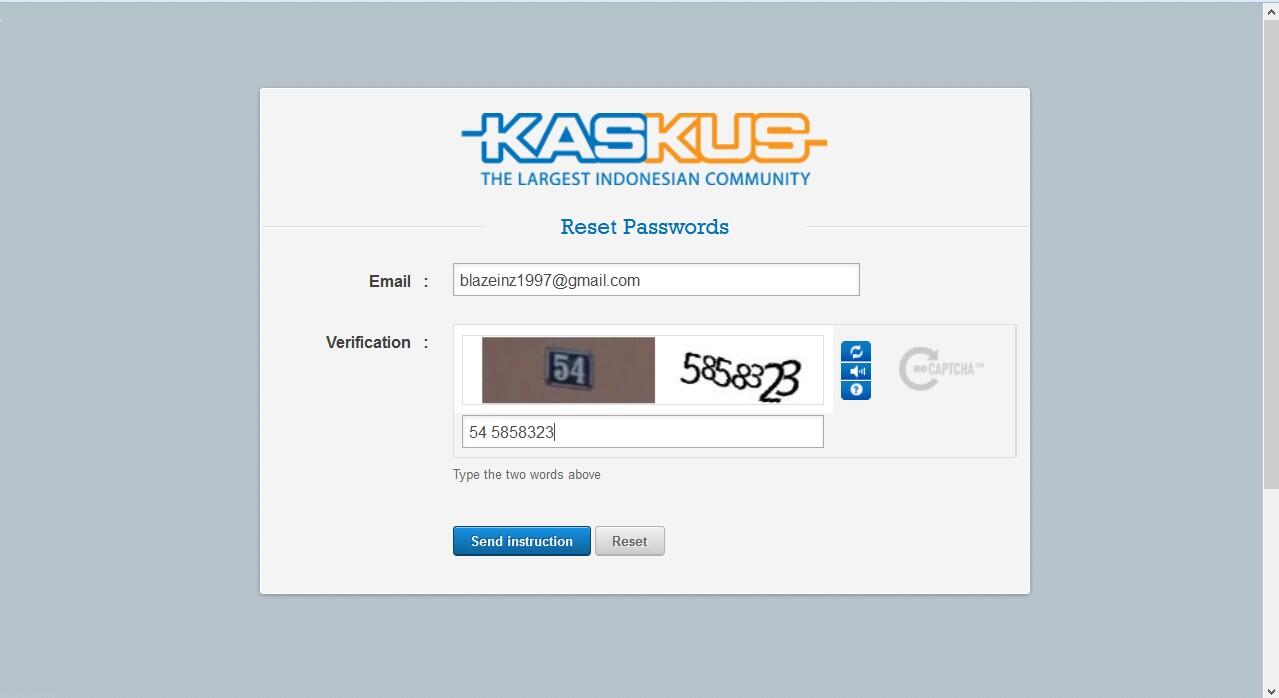 ID di forgot password kagak bisa