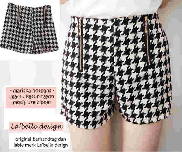 HOTPANTS MOTIF DOUBLE ZIPPER