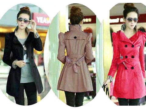 Jual SALEEE Baju Trench Coat Blazer Jaket Utk Sista Ala Korea Modis Murah Sis