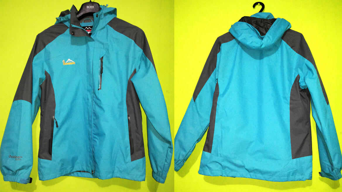 Jaket Outdoor BMEISHU Waterproff Size Small warna Hijau Tosca (Langka)
