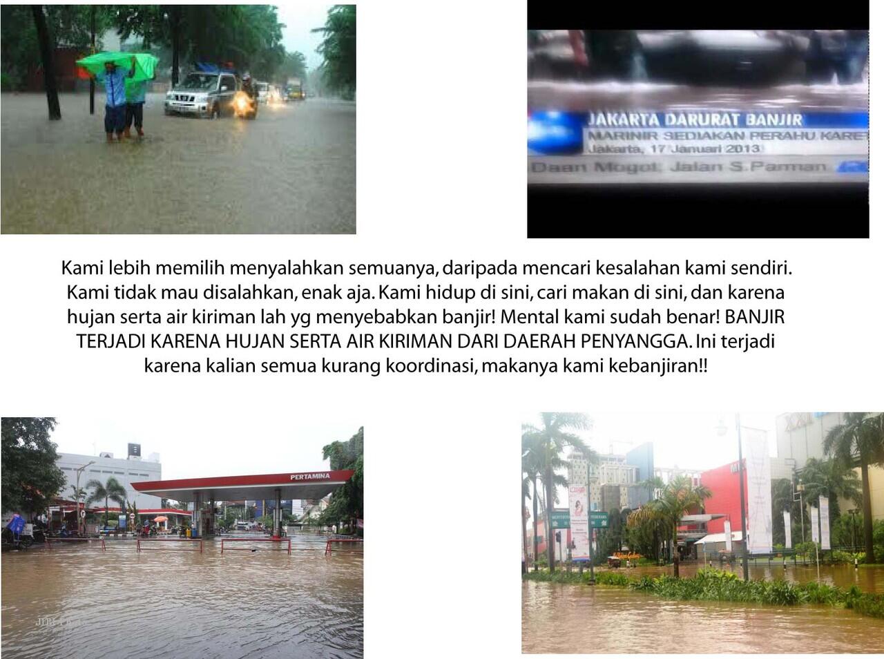 Mari Kita Menyalahkan Banjir Kepada Pemerintah DKI JKT!!