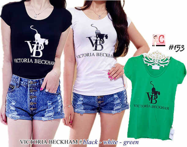 Kaos cewe Victoria Beckham Bahan bagus fit to L