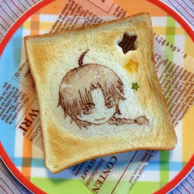 Karya Seni diatas Roti Bakar ini Keren Banget