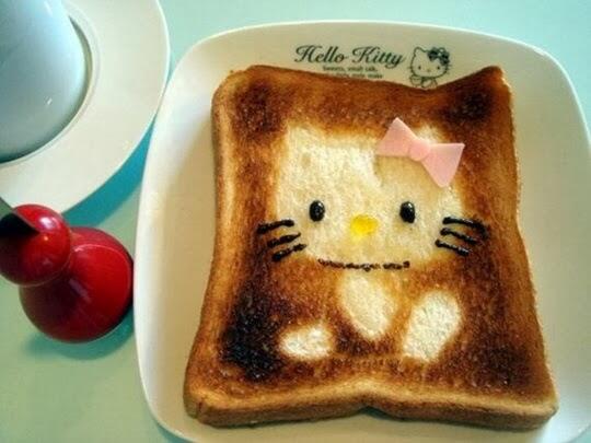 Karya Seni diatas Roti Bakar ini Keren Banget
