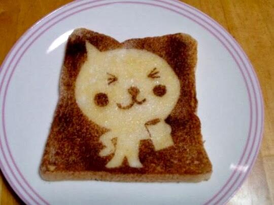 Karya Seni diatas Roti Bakar ini Keren Banget