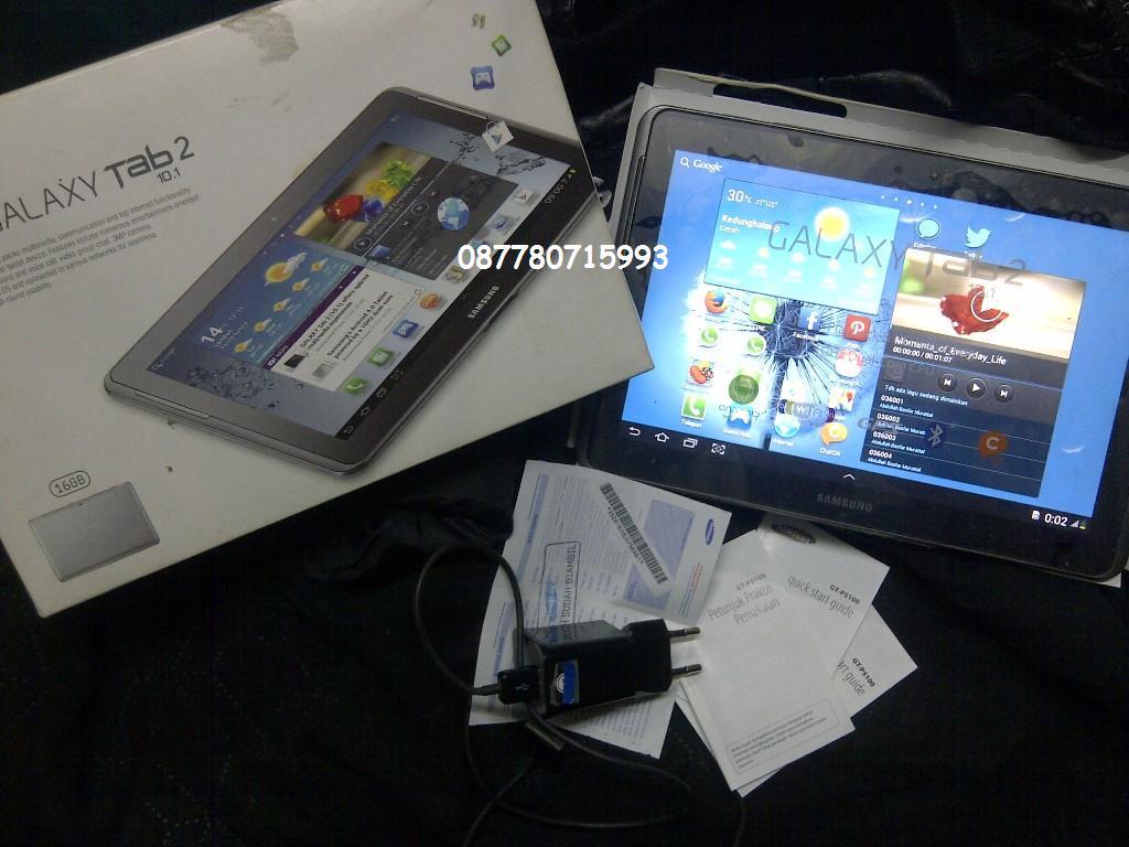 Samsung Galaxy Tab 2 10.1 P5100 16GB Titanium Silver SEIN Fullset Bandung