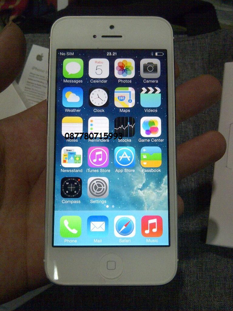 Apple iPhone 5 White Mulus 32GB FU Fullset Bandung