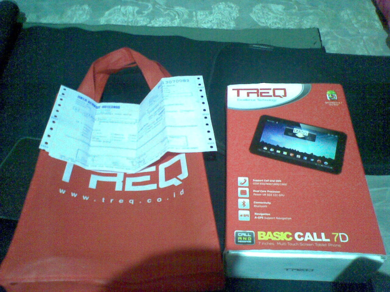 Tablet TREQ Basic Call 7D , seminggu di pakai layar rusak