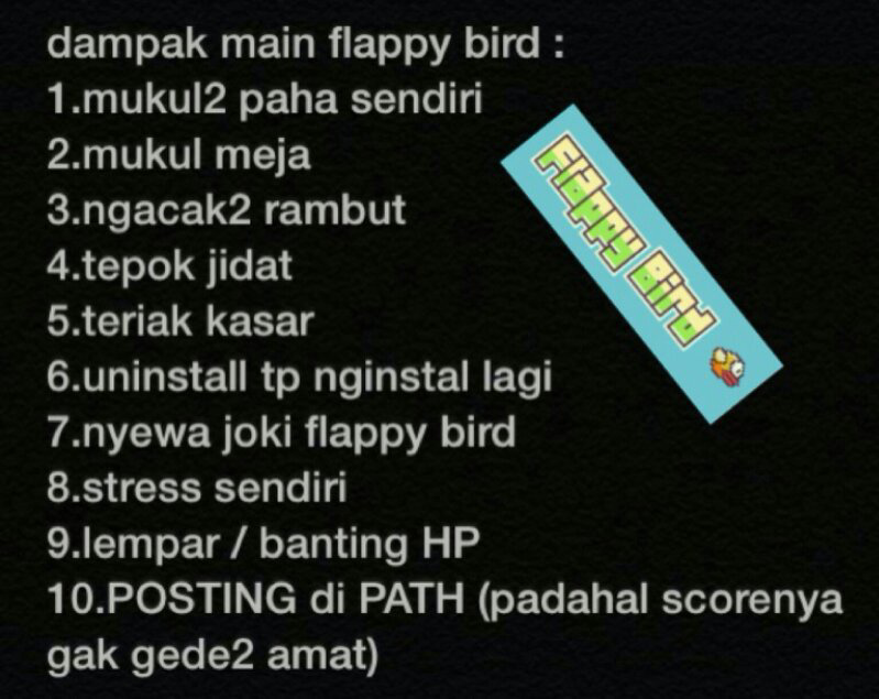 Meme Flappy Bird yang Bikin Ngakak