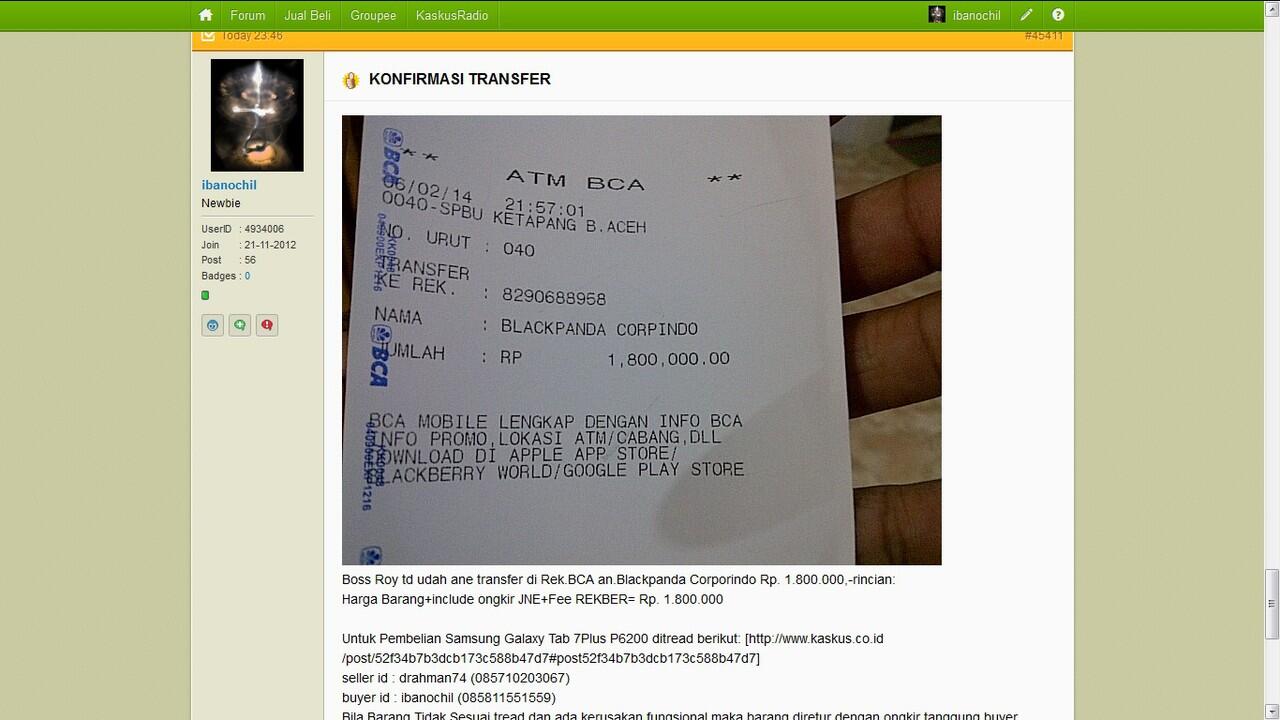 Samsung Galaxy Tab 7 Plus GT-P6200 Semi Batangan Jelly Beam,bisa BBM jual santai