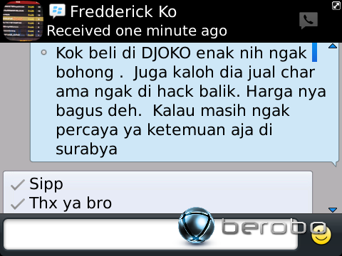 Char / ID Point Blank / PB pangkat Brigadir / Bintang 1 murni *Djoko*