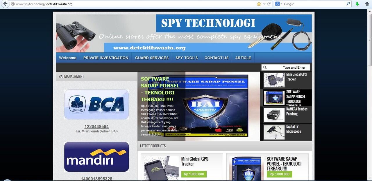 Penipuan Toko Online http://www.spytechnology.detektifswasta.org/