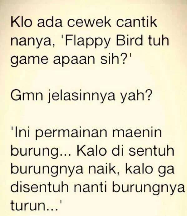 JOKES~yang lagi hot &quot;Flappy Bird&quot; 