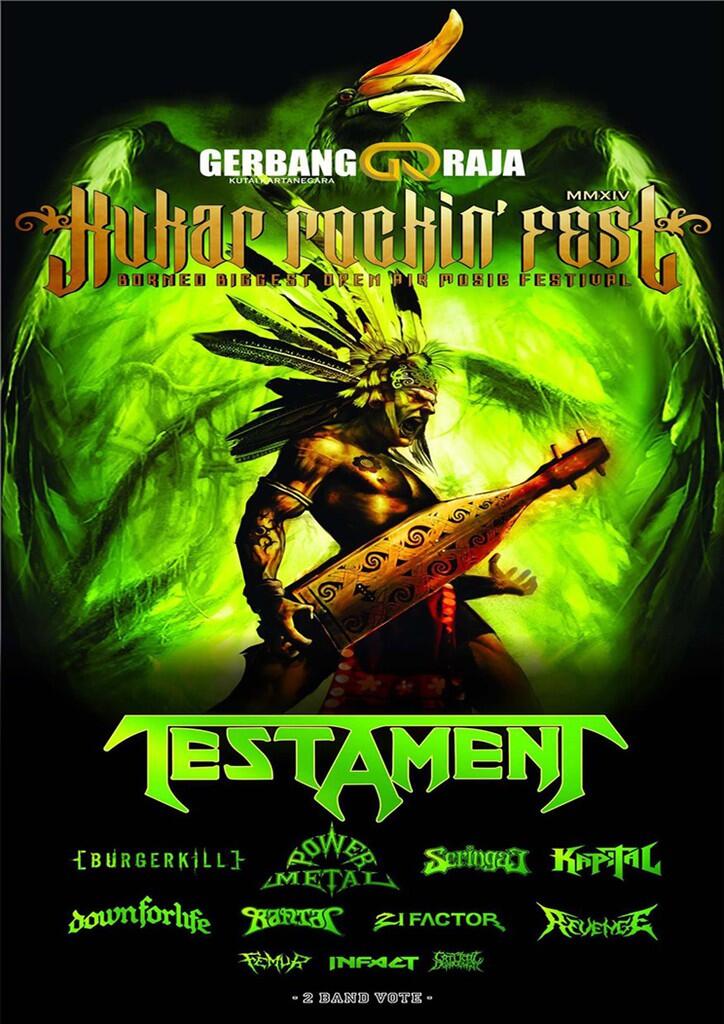 TESTAMENT USA THRAS METAL LEGENDARY ON KUKAR ROCKIN FEST 2014