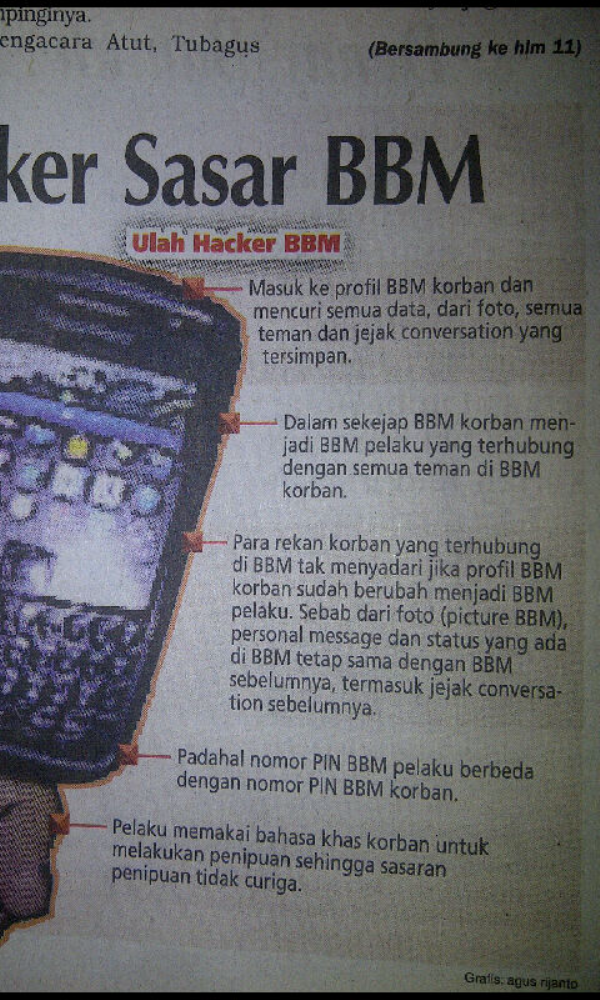 Awas &quot;Hacker&quot; Sasar BBM, Rp. 17,2 Juta Raib 