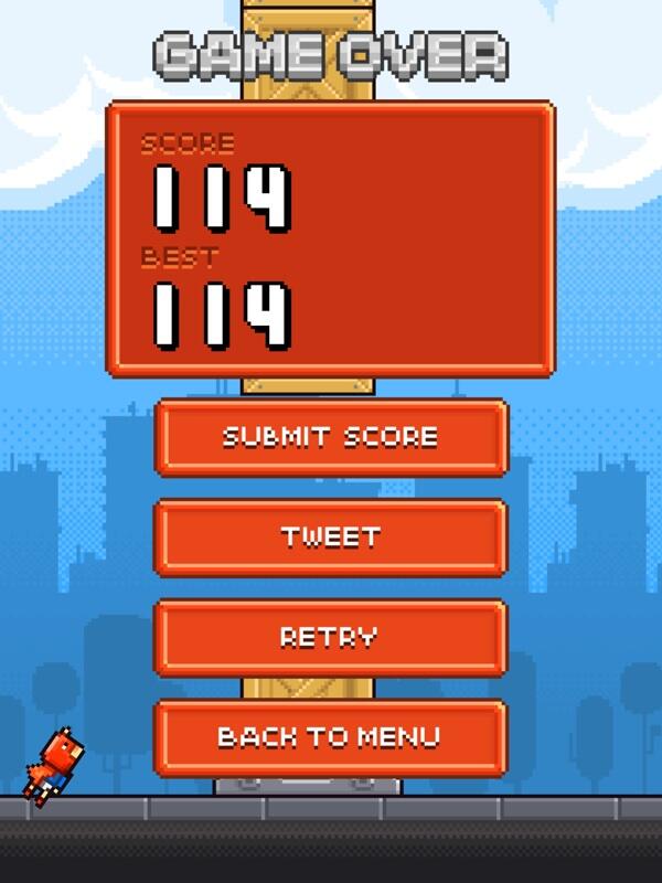 IronPants yang katanya lebih sulit dan lebih ngeselin daripada flappy bird !