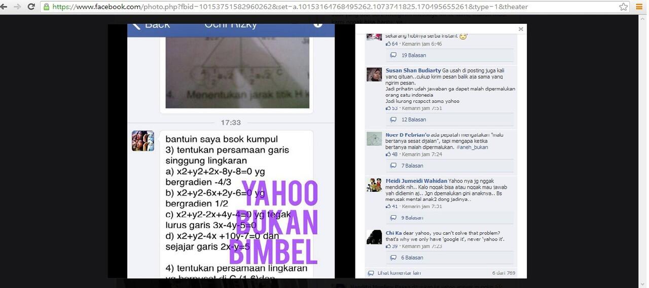 Kejanggalan di Yahoo Indonesia Facebook &quot;Bukan Menjelek-Jelekan&quot;