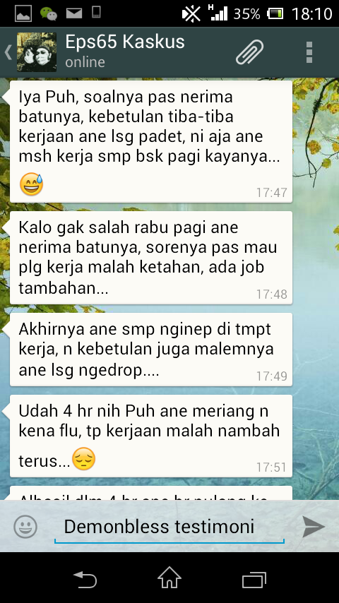 Testimonial Lelang Demonbless.... 