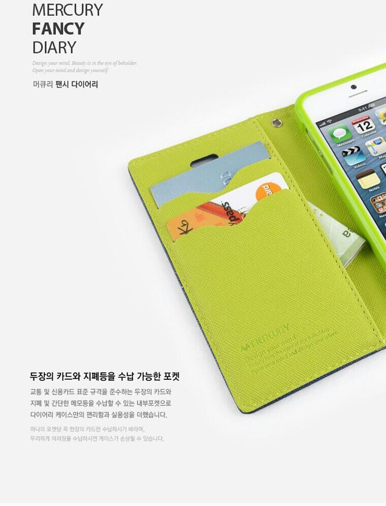 Mercury Fancy Diary case untuk : Vega R3 Galaxy S3 Galaxy S4 Galaxy grand I