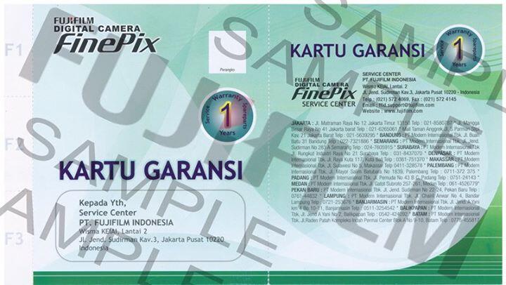 Keuntungan Garansi Resmi dan Tip mengenali produk kamera digital Fujifilm bergaransi