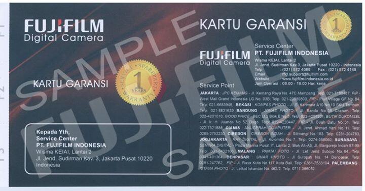 Keuntungan Garansi Resmi dan Tip mengenali produk kamera digital Fujifilm bergaransi