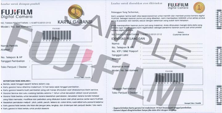 Keuntungan Garansi Resmi dan Tip mengenali produk kamera digital Fujifilm bergaransi