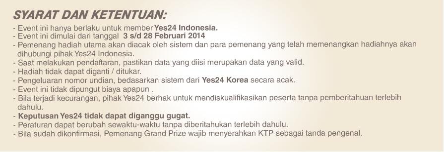 &#91;HOT&#93;Valentine Celebration YES24.COM INDONESIA! Berhadiah Samsung Galaxy Note 3, dll.