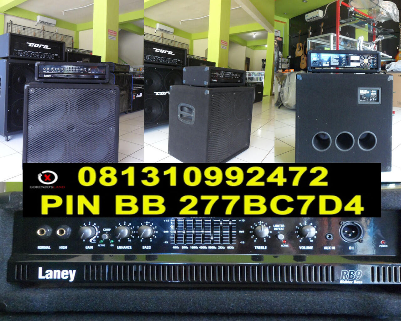 Jual Ampli Gitar dan Bass Merk Laney, Marshall, Roland, Cora, Russel