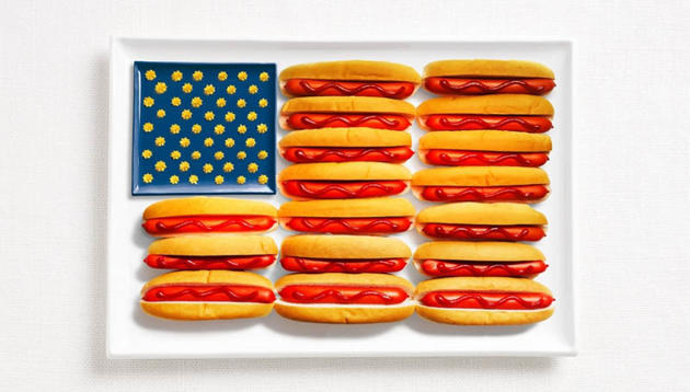 Bendera-bendera yang Terbuat dari Makanan