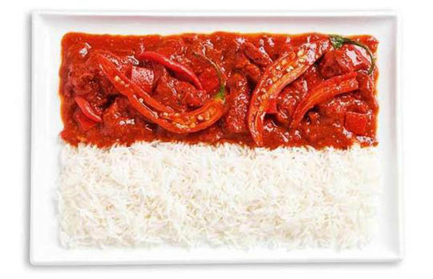 Bendera-bendera yang Terbuat dari Makanan