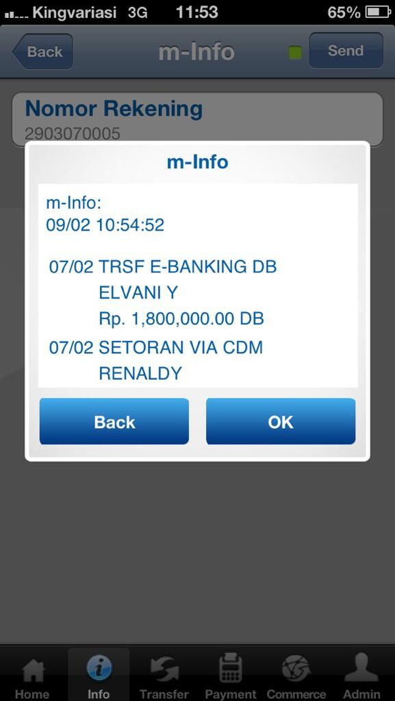 Surat Terbuka buat ID VieQ26 rek BCA no. 0580613616