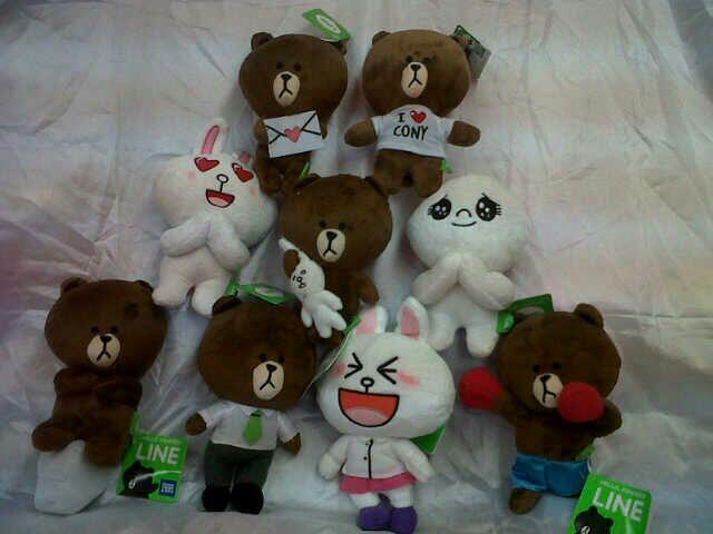 Jual boneka Line 20cm - ada brown, cony & moon
