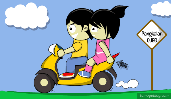 20 gambar  lucu kartun  naik  motor  Ktawa com Ayo Ketawa