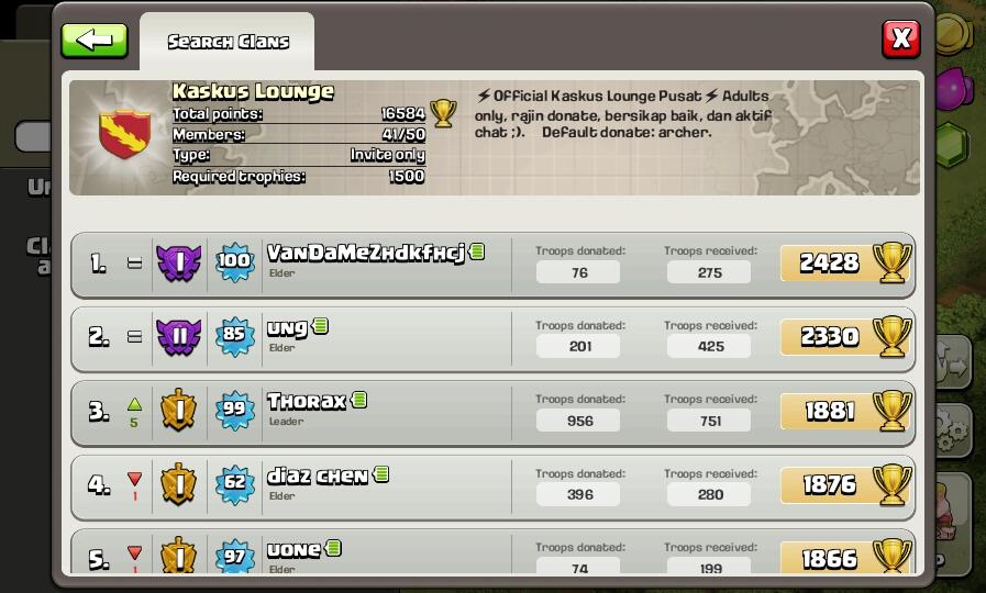 KASKUS LOUNGE GAME 1 - 7 / KASKUS LOUNGE JUNIOR #CLASH OF CLANS