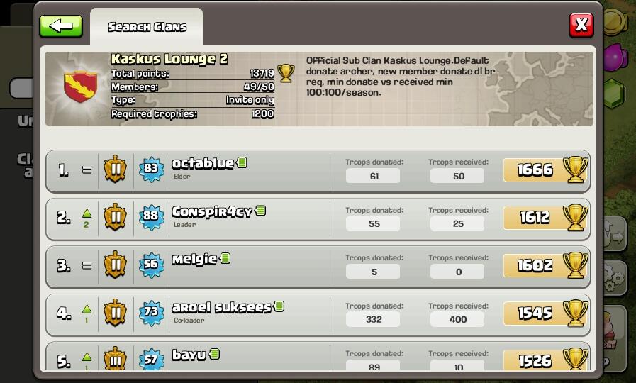 KASKUS LOUNGE GAME 1 - 7 / KASKUS LOUNGE JUNIOR #CLASH OF CLANS