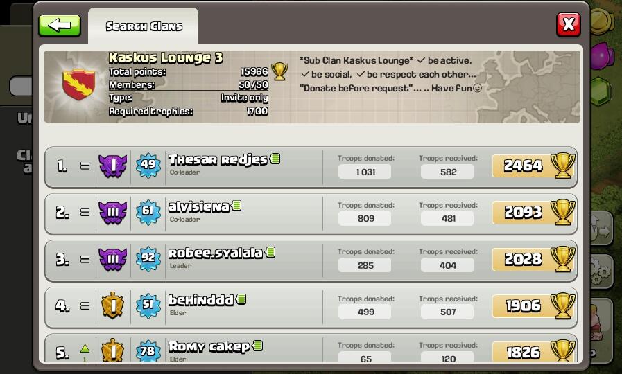 KASKUS LOUNGE GAME 1 - 7 / KASKUS LOUNGE JUNIOR #CLASH OF CLANS
