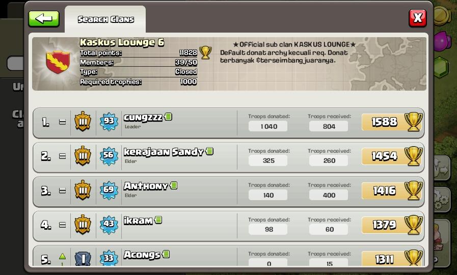 KASKUS LOUNGE GAME 1 - 7 / KASKUS LOUNGE JUNIOR #CLASH OF CLANS