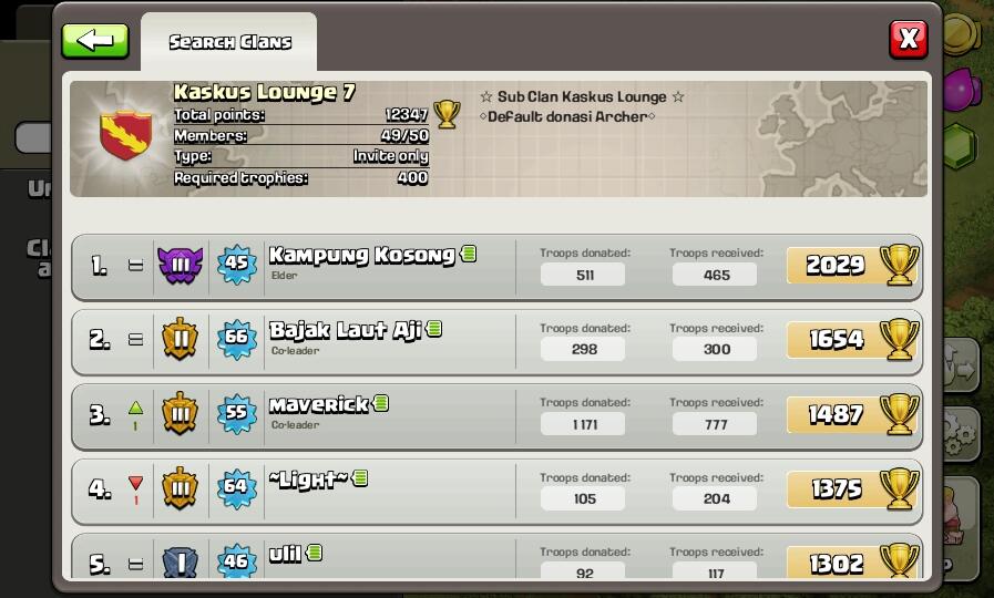KASKUS LOUNGE GAME 1 - 7 / KASKUS LOUNGE JUNIOR #CLASH OF CLANS