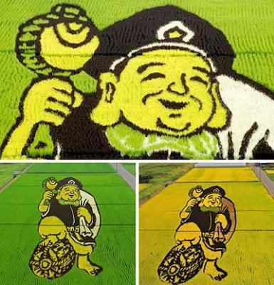 &#91;wOOW,KERREEENN GAN&#93; tTANBO ART ## seni melukis diatas sawah ##