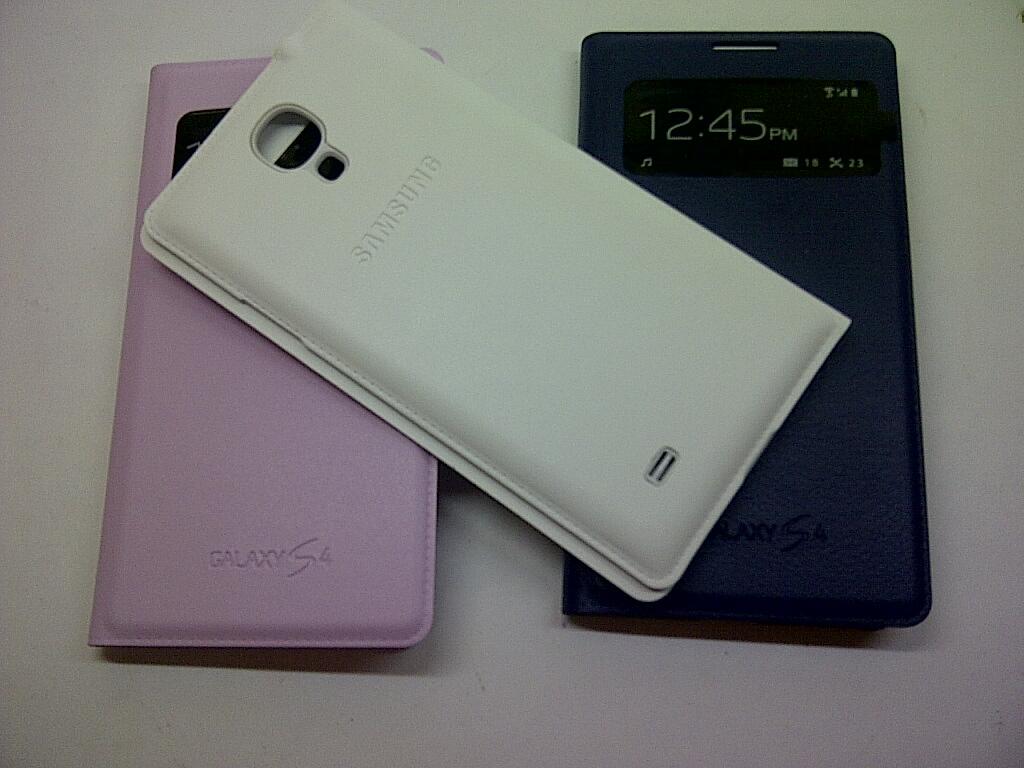 Leather Case Back Door Book Flip Sview for samsung galaxy s4