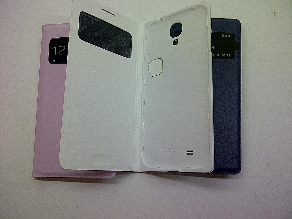 Leather Case Back Door Book Flip Sview for samsung galaxy s4