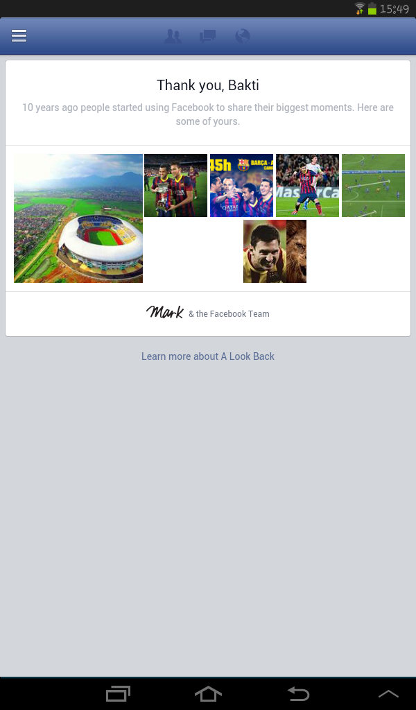 BANTUIN ANE GAN TENTANG FACEBOOK LOOK BACK !!!