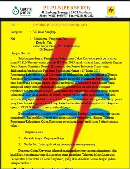 REKRUTMEN PLN PALSU *JOB SEEKER HARAP HATI-HATI !!!
