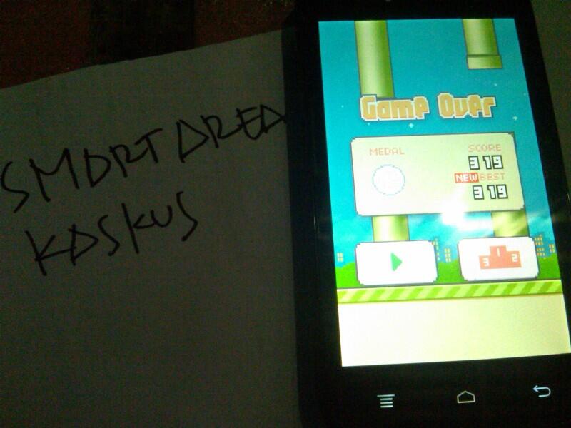 Gan Score Flappy Bird Ane 319 - Percaya kagak gan?No Cheat, No Edit