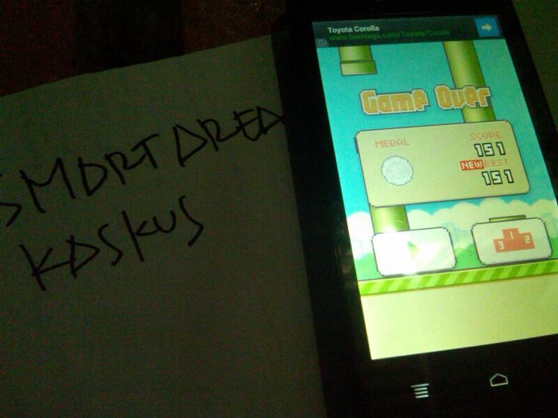 Gan Score Flappy Bird Ane 319 - Percaya kagak gan?No Cheat, No Edit