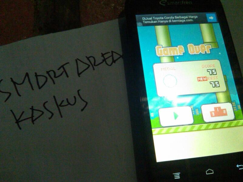 Gan Score Flappy Bird Ane 319 - Percaya kagak gan?No Cheat, No Edit