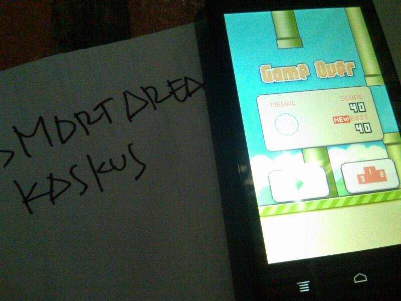 Gan Score Flappy Bird Ane 319 - Percaya kagak gan?No Cheat, No Edit