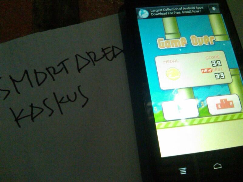 Gan Score Flappy Bird Ane 319 - Percaya kagak gan?No Cheat, No Edit