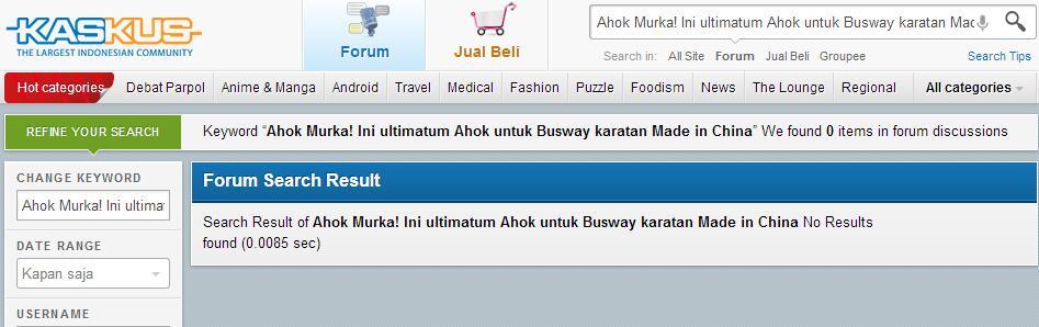 Ahok Murka! Ini ultimatum Ahok untuk Busway karatan Made in China